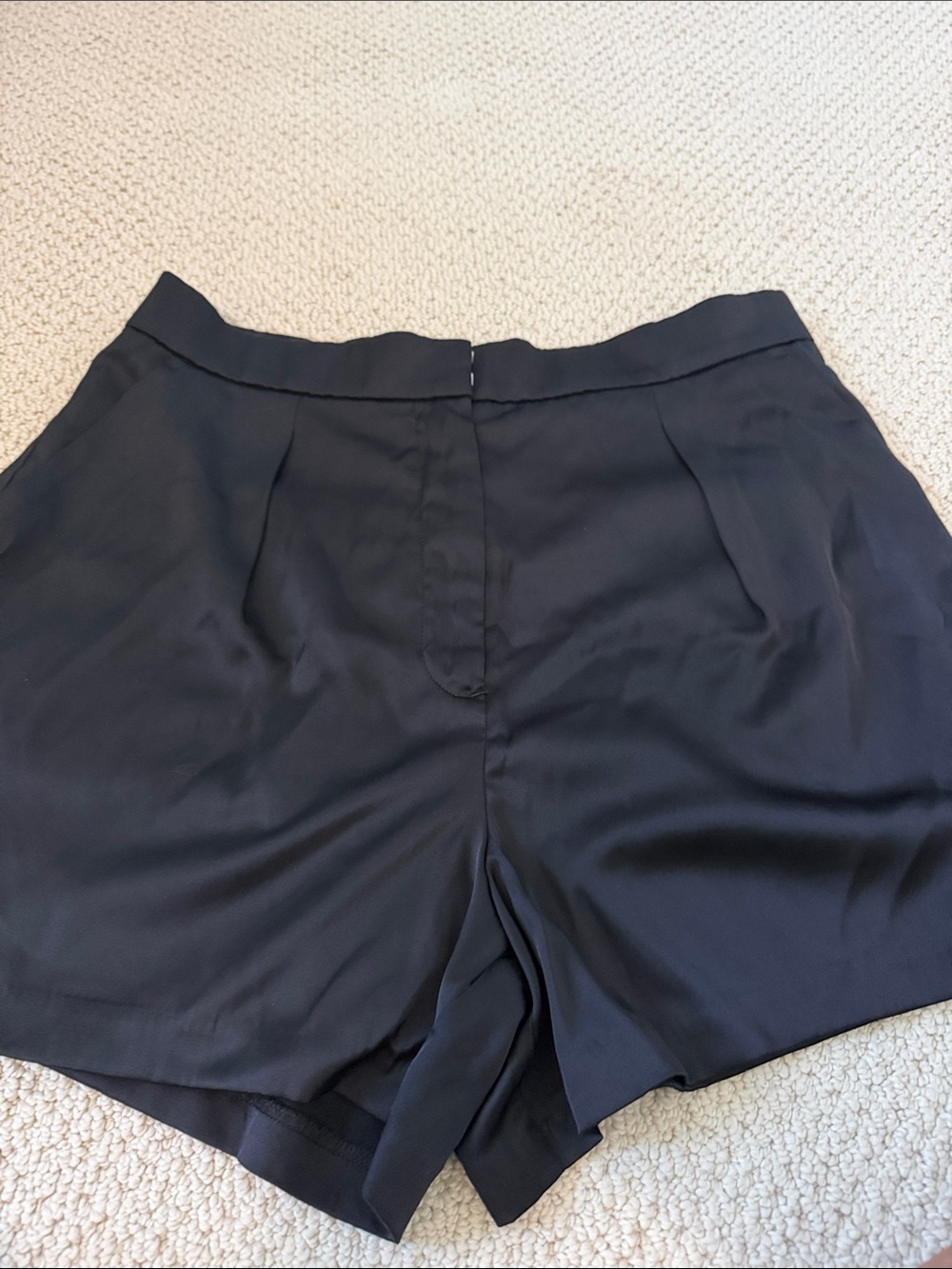 Abercrombie & Fitch Black High-Waist Tailored Shorts